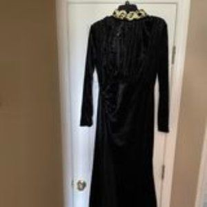 BLACK VELVET  EVENING DRESS